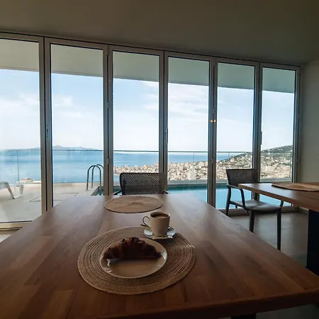 호텔 Sunset Shoreline - Sea View - Free Private Parking - Pool